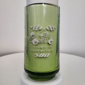 Vintage 1971 Indianapolis 500 Souvenir Glass Beer Mug Cup 1911-1971 Winner List